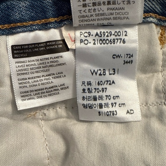 Levis 94 Baggy Distressed Jeans Womens Size 28 Light Wash Wide Leg NEW with Tag - Picture 12 of 13